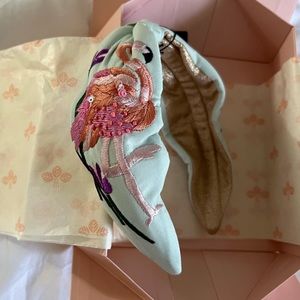 NWT Georgeous flamingo embroidered headband
